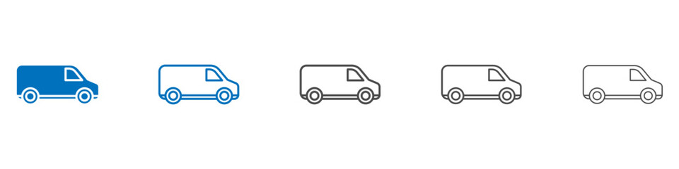 Van icon vector set collection for web