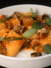 Pates italiennes et plat italien