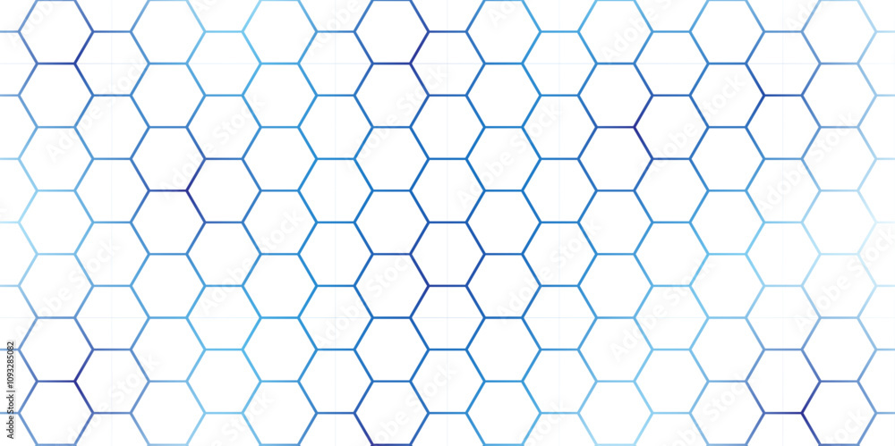 Poster abstract hexagon white background , blue light and shadow. abstract background design with white hex