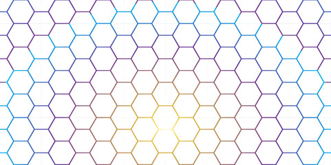 Abstract Hexagon white background , blue light and shadow. Abstract background design with white hexagon and blue light. Abstract. Hexagon. Vector.