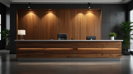 reception desk mockup
