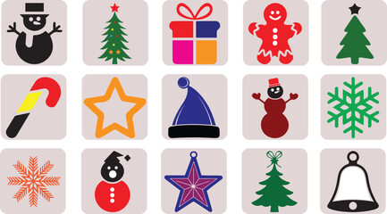 Colorful Christmas clipart vector icon and symbol illustration design.