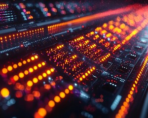 Futuristic Digital Server Racks with Glowing DNA Strands for Data Storage in Tech Lab