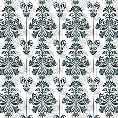 Fototapeta premium Luxurious floral pattern with shadows.Abstract floral ornament with sun gradient in a vector pattern on a transparent background.