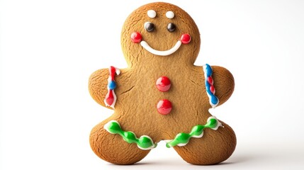 gingerbread man isolated on white