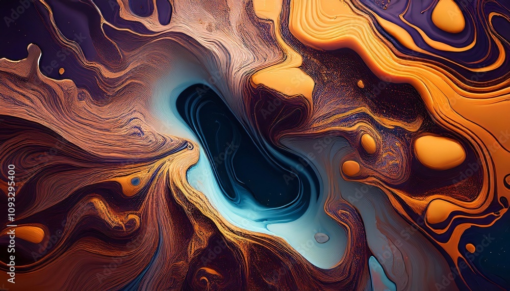 Poster mesmerizing abstract liquid plasma forms intricate patterns and textures with vibrant colors, creati