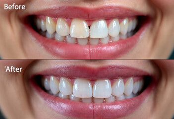 Obraz premium Smile Makeover Journey: Enhanced Confidence with Professional Dental Care