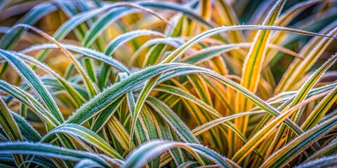 Vintage Carex Morrowii Ice Dance Sedge Leaves Photography