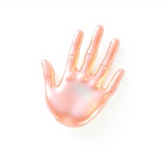 Obraz premium 3D Enchanting Backhand Icon with Morphing Shapes for Transparent Overlay Design