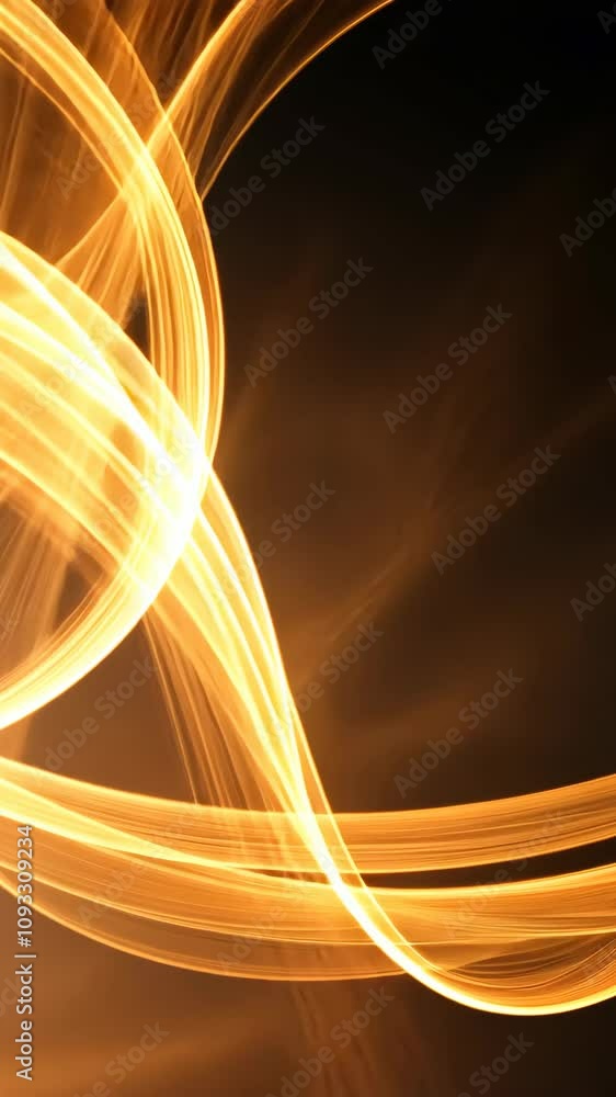 Aufkleber swirling golden light patterns create a mesmerizing display against a dark background