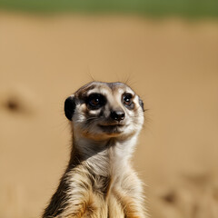 Fototapeta premium Portrait of a meerkat (Suricata suricatta)