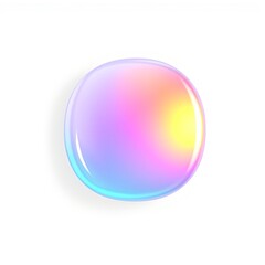 Obraz premium 3D Icon of Reflect and Recharge for Joyful Style Transparent Overlay with Iridescent Color-Shifting Aesthetic and Captivating Simplified Shapes for High-Resolution Design