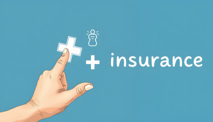 Obraz premium Health insurance. Man hand holding plus and healthcare medical icon, health and access to welfare health concept isolated with white highlights, png