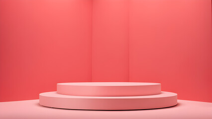 Fototapeta premium podium for product presentation in minimal style. Abstract background.