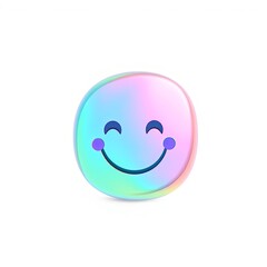 Fototapeta premium 3D Minimalist Icon with Iridescent, Color-Shifting Holographic Overlay for Joyful, Delightful Designs