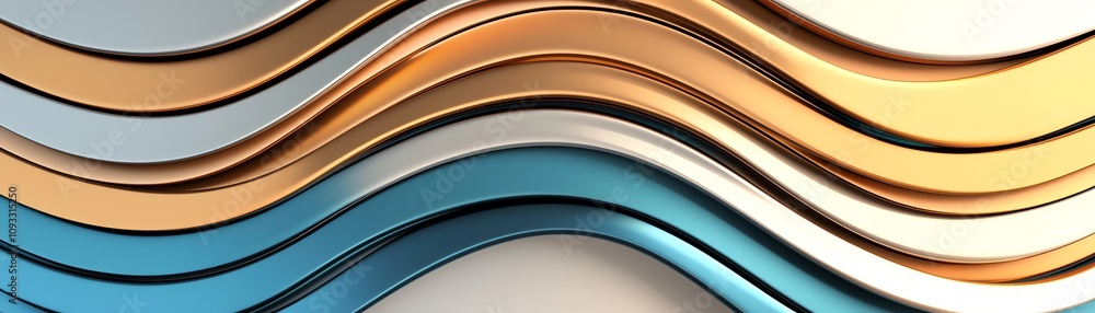 Poster a modern abstract background featuring flowing waves in warm and cool colors, perfect for design pro