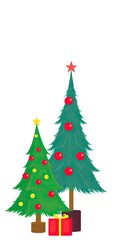 christmas tree with snow. christmas tree icon or logo christmas tree. greeting card design cover. 