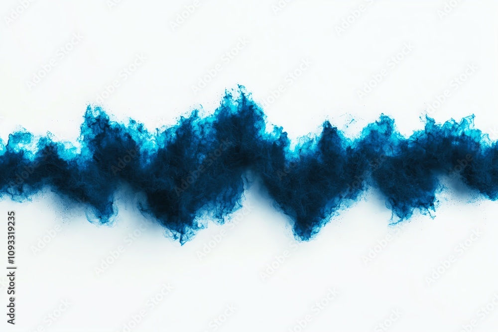 Poster abstract blue waves with soft textures create a calming visual for backgrounds or creative designs.