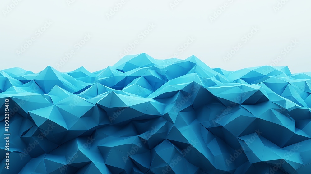 Aufkleber abstract geometric pattern of blue waves, creating a visually striking design. ideal for backgrounds