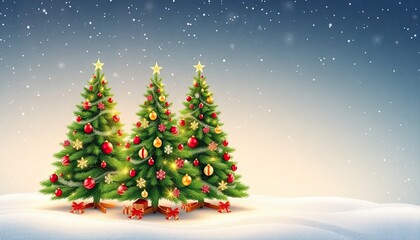 Fototapeta premium christmas tree with snow. christmas tree icon or logo christmas tree. greeting card design cover. 