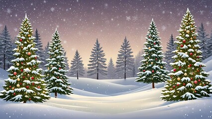 Obraz premium christmas tree with snow. christmas tree icon or logo christmas tree. greeting card design cover. 