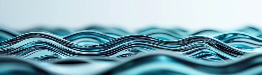 Close-up of serene blue water waves reflecting light, creating an abstract and calming background for various designs.