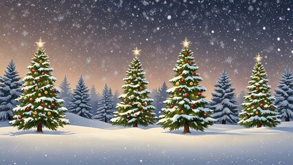Fototapeta premium christmas tree with snow. christmas tree icon or logo christmas tree. greeting card design cover. 