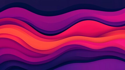 Colorful abstract waves in vibrant shades of pink, purple, and orange create a dynamic and modern background.