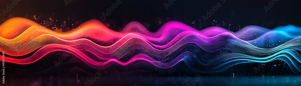 Aufkleber colorful wave patterns create a vibrant visual effect, ideal for backgrounds and digital designs.