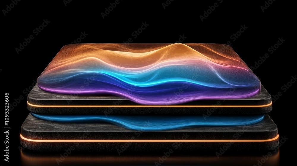 Aufkleber dynamic wave pattern, a closeup of textured surface with flowing, abstract design for background or 