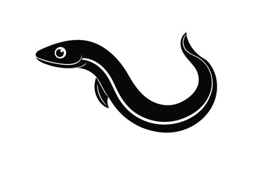 Cute Eel Fish Vector Illustration

