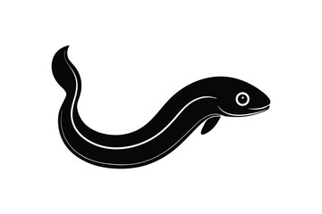 Cute Eel Fish Vector Illustration

