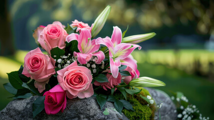 Fototapeta premium pink flowers in the garden