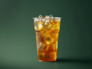 Iced tea drink mockup studio beverage photography minimalist refreshing concept