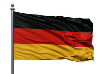 German flag waving proudly. transparent background