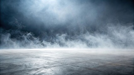 Fototapeta premium Ethereal misty fog swirling in a vast empty space, vast, subtle, atmospheric perspective, layered