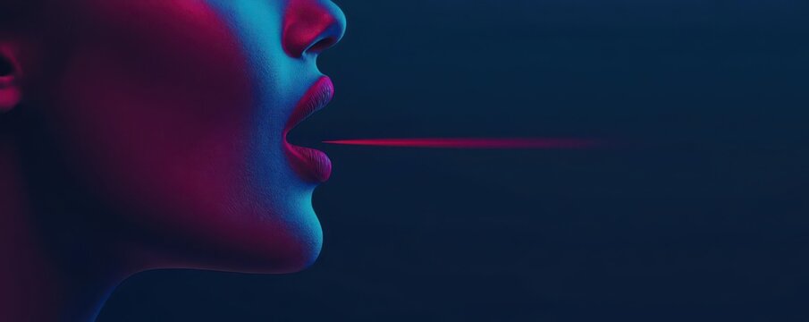 voice concept. Perfect pronunciation tool, dynamic app with speech clarity visuals, 3D illustration