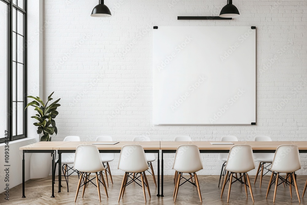 Aufkleber virtual classroom setup featuring ai-powered tools modern meeting space collaborative learning envir
