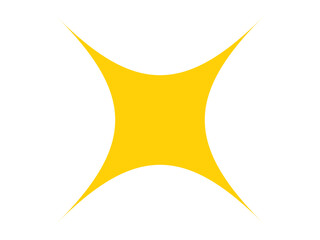 yellow shiny sparkling star vector illustration