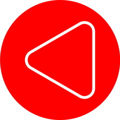 hand-drawn minimal style line video player icon flat design