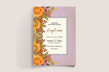 BRIDAL SHOWER FLORAL INVITATION TEMPLATE