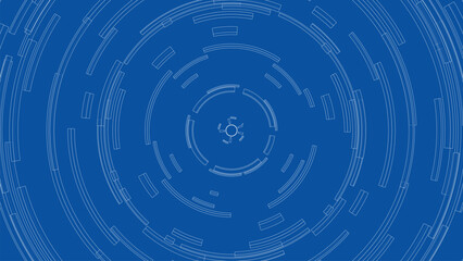 3D circular pattern. Style wireframe model