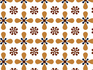 Brown floral decorative fabric art background pattern