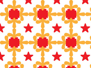Decorative red and yellow artistic vintage background pattern