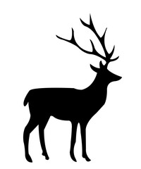 Reindeer Christmas clip art design on plain white transparent isolated background for card, shirt, hoodie, sweatshirt, apparel, card, tag, mug, icon, poster or badge