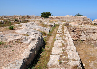 The remains of the Vouni Palace, located on the Turkish side of Cyprus, were built in antiquity.