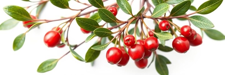 Mistletoe berries isolated on white background, mistletoe, Viscum album