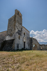 Isola del Gran Sasso. Teramo. The church of San Giovanni ad Insulam