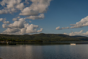 Lake Bracciano, Italy. View and panorama