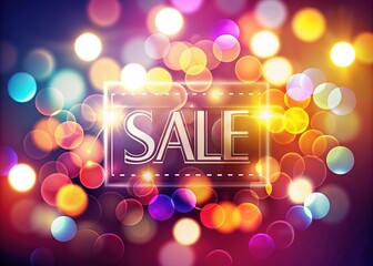 Fototapeta premium Bokeh Lights Sparkle on Sale Banner Background